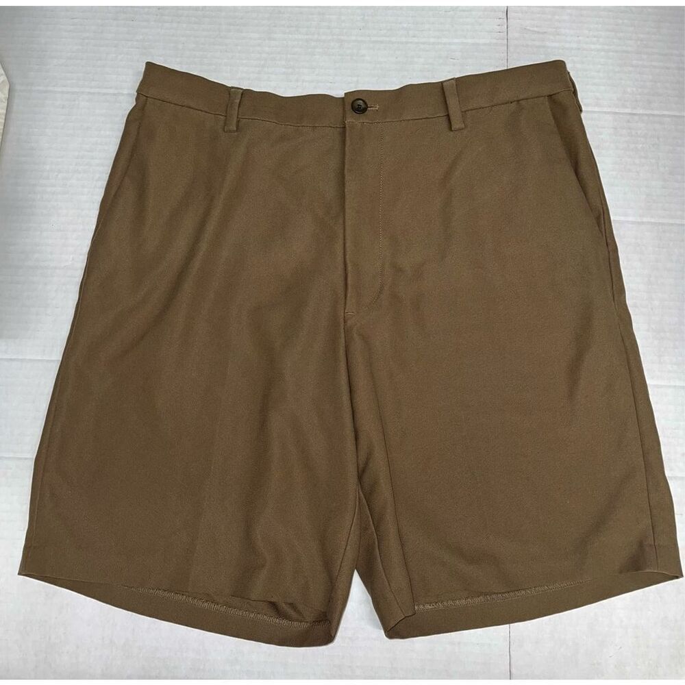 Ralph Lauren Chaps Shorts Mens Size 36 Chino Stretch Brown Cotton Blend‎ A25